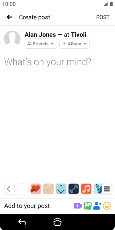 Press the text input field.
