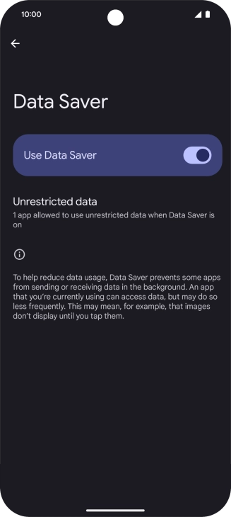 Press Unrestricted data.
