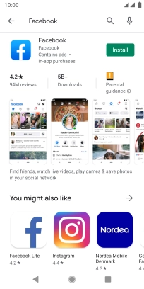 Press Facebook.