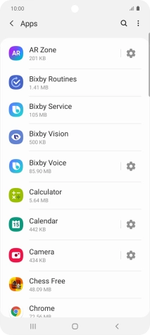 Press the required app.