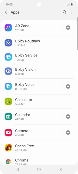 Press the required app.