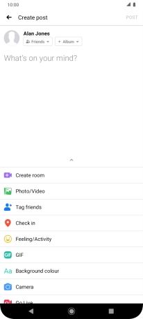 Press the text input field.