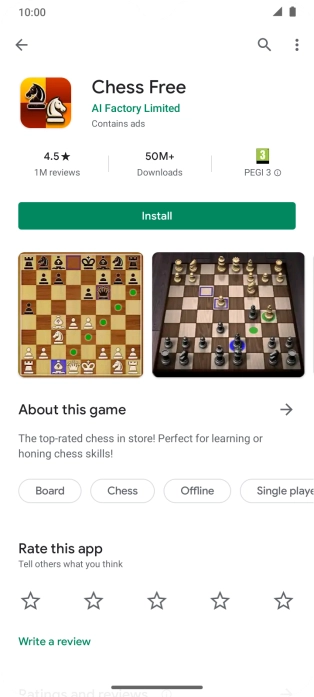 Press Install and follow the instructions on the screen to install the app.