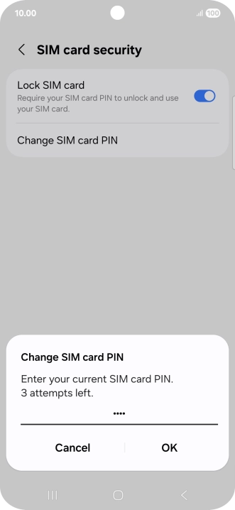 Key in your current PIN and press OK.