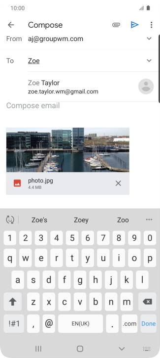 Press the required contact.
