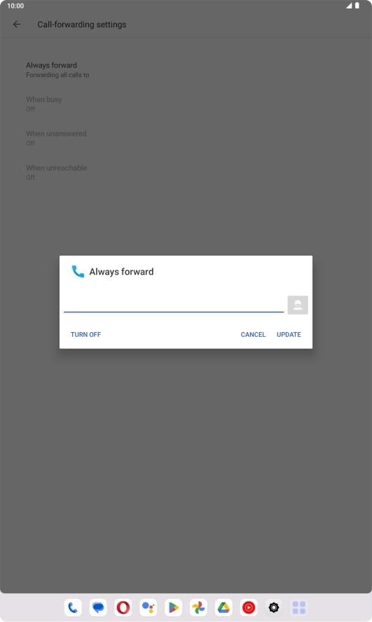 Press TURN OFF.