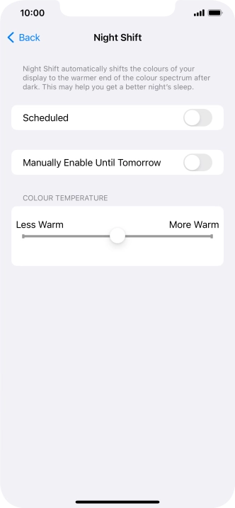 Press the indicator next to 