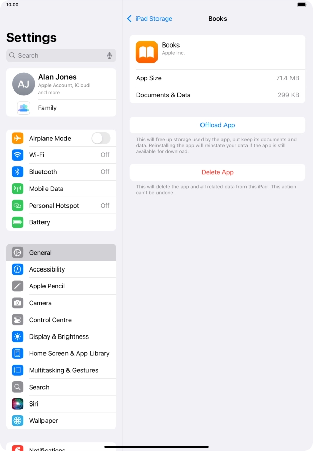 Press Offload App.