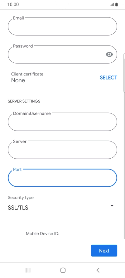 Press the drop down list below 
