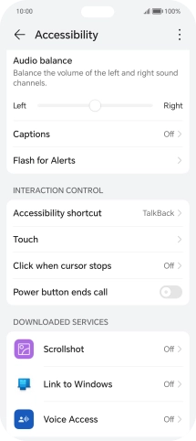 Press the required setting below 