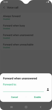Key in +447836121121 and press Enable.
