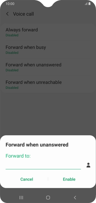 Key in +447836121121 and press Enable.