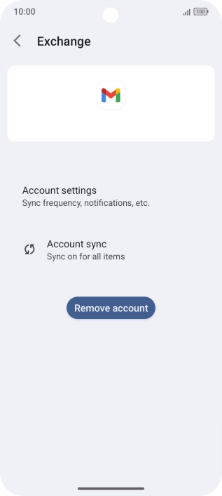 Press Account settings.