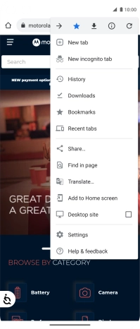 Press the star to add the bookmark.