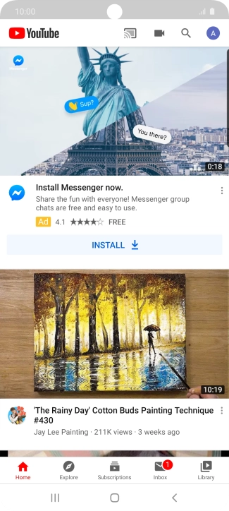Press the upload icon.