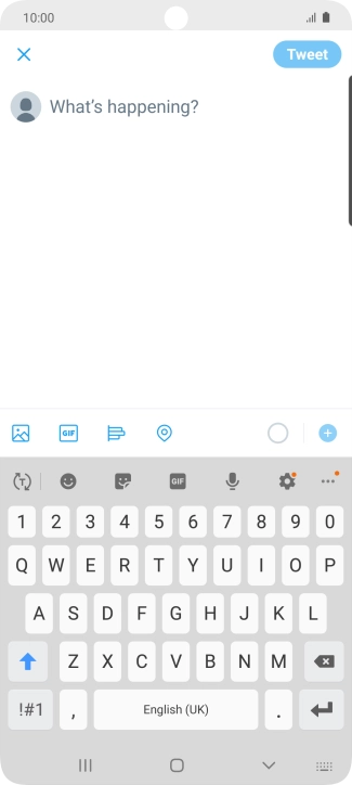 Press the text input field.