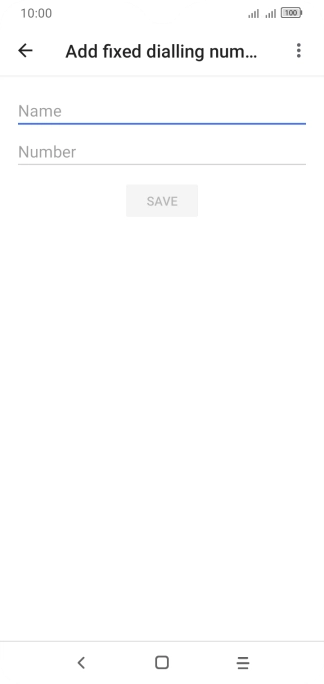 Press Name and key in the required name.