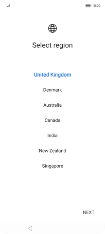 Press the required country.