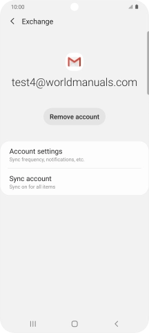 Press Account settings.
