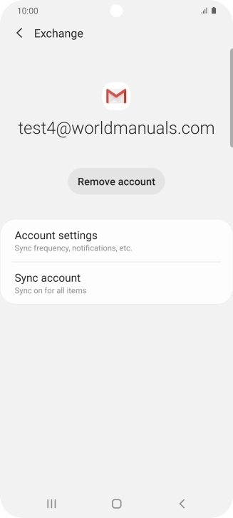 Press Account settings.