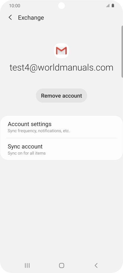 Press Account settings.