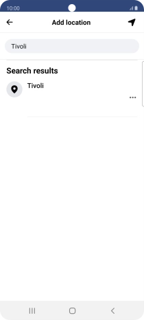 Press the required location.