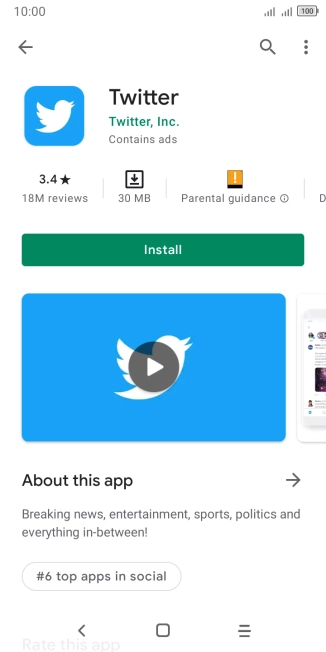 Press Install and follow the instructions on the screen to install the app.