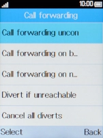 Select the required divert type.