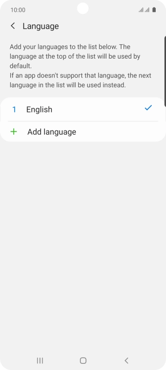 Press Add language.