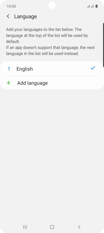 Press Add language.