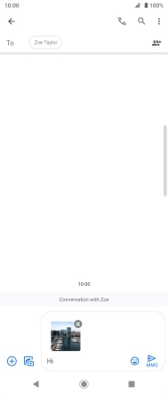 Press the send icon.