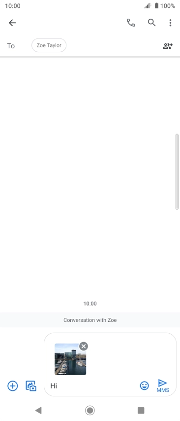 Press the send icon.