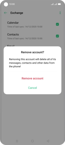 Press Remove account.