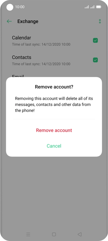 Press Remove account.