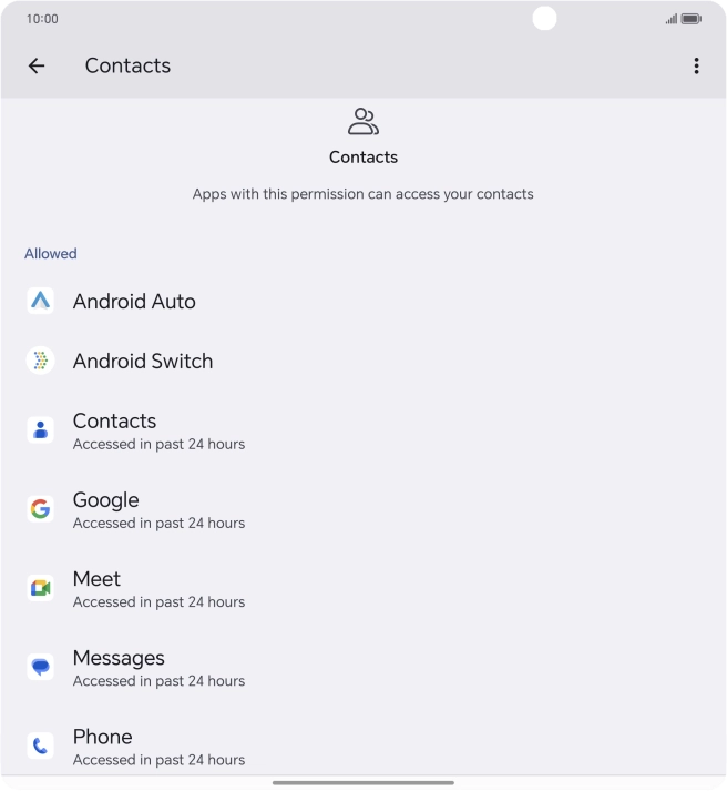 Press the required app.
