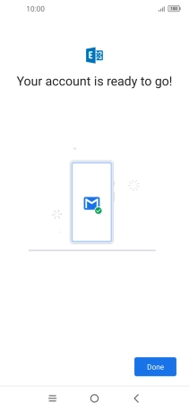If this screen is displayed, your email account has been recognised and is being set up automatically. Follow the instructions on the screen to key in more information and finish setting up your phone.