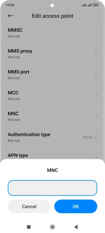 Key in 15 and press OK.
