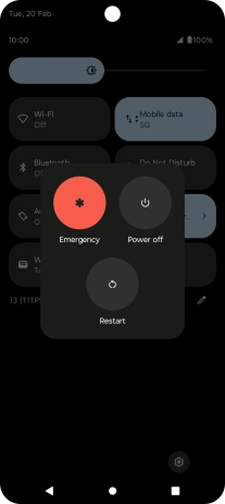 Press Power off.
