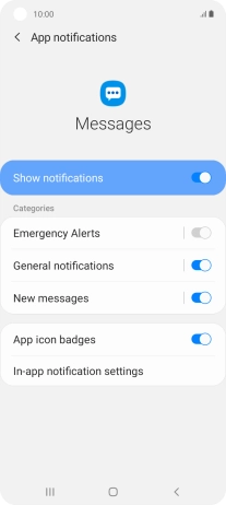 Press the indicator next to 