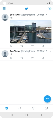 Press the new tweet icon.