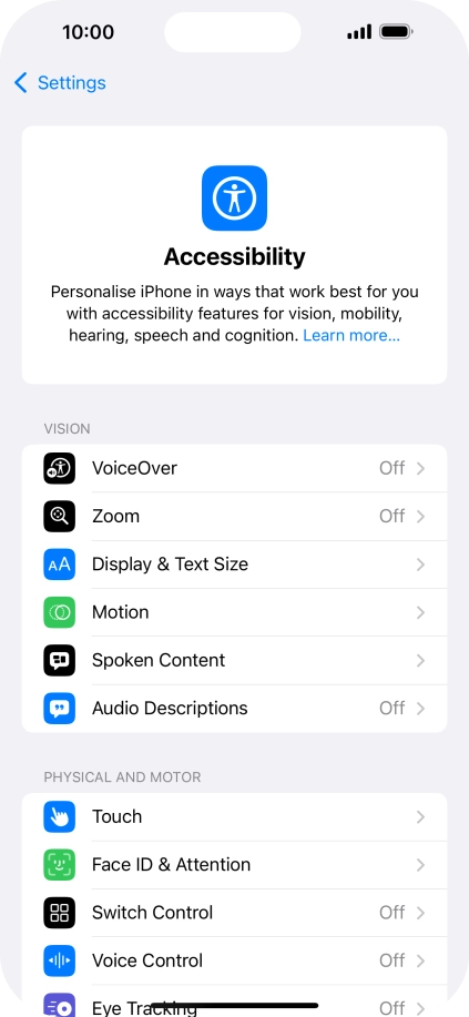 Press Display & Text Size.