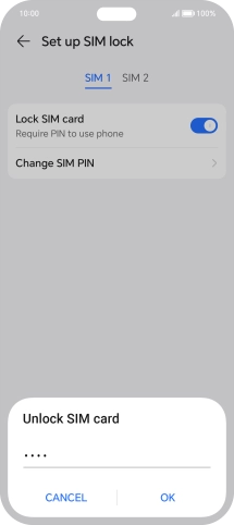 Key in your PIN and press OK.