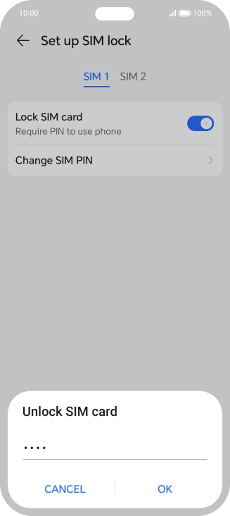 Key in your PIN and press OK.