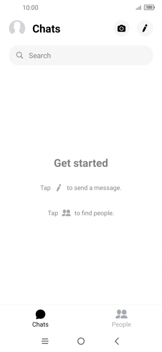 Press the new message icon.