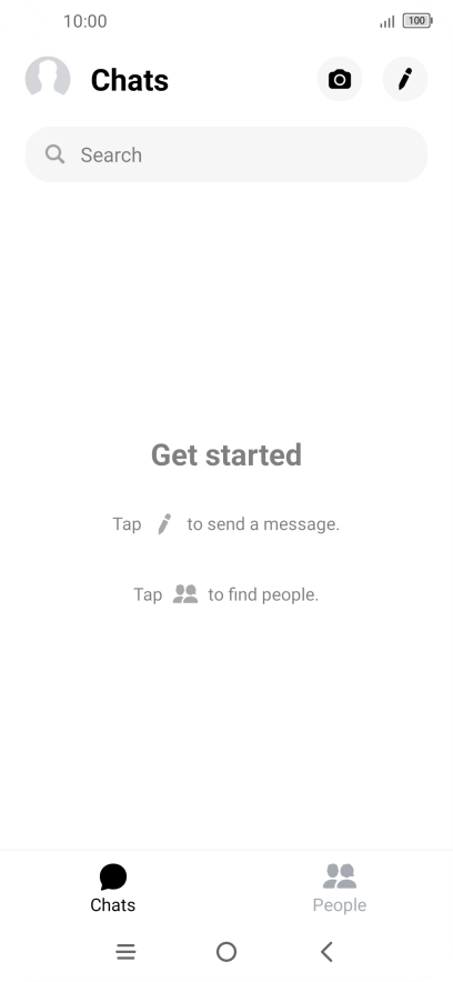 Press the new message icon.