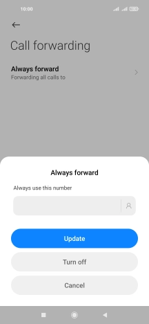 Press Turn off.