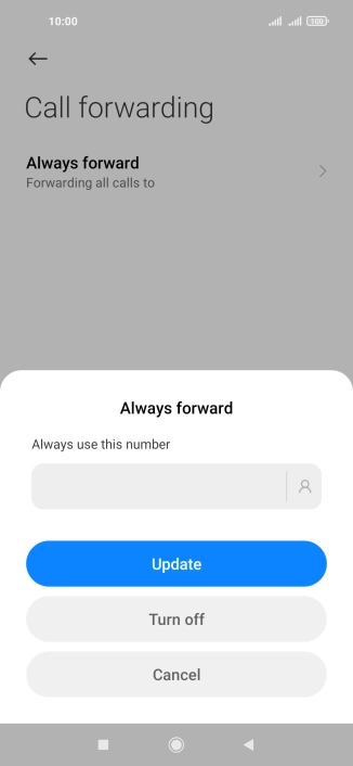 Press Turn off.