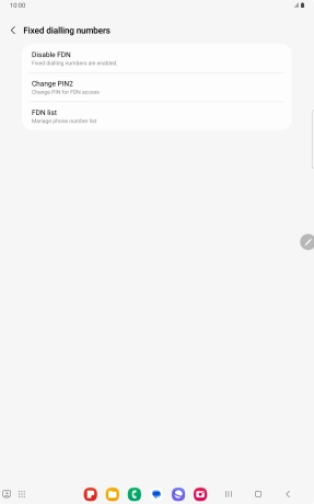 Press Disable FDN.