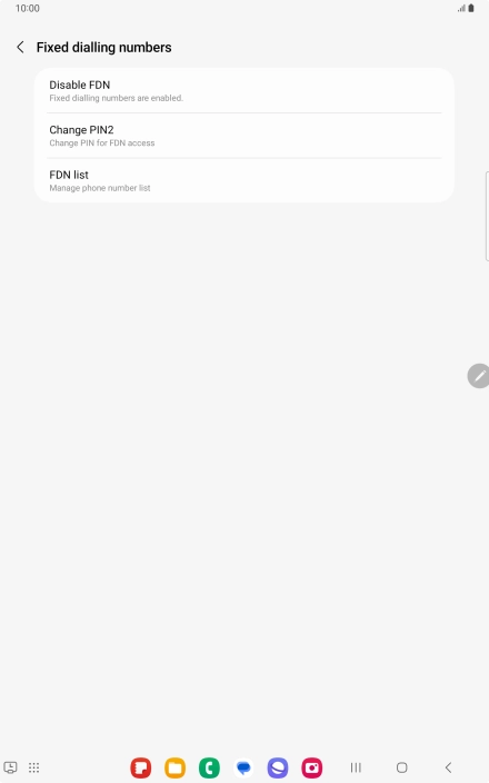 Press Disable FDN.