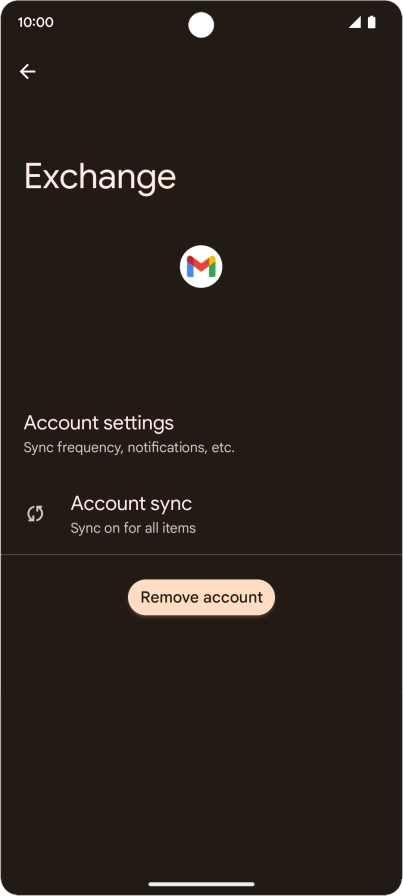 Press Remove account.